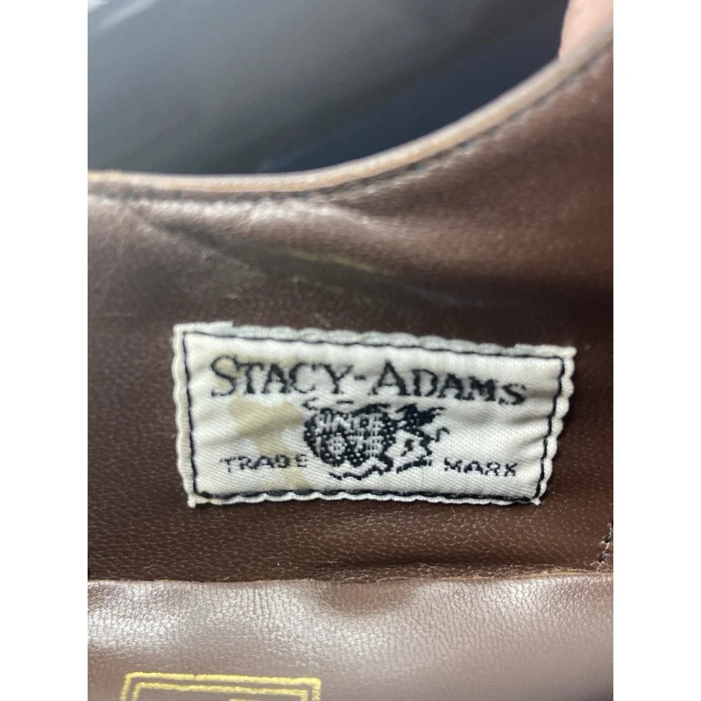 Stacy Adams Men Size 9D Brown Leather Cap Toe Oxford Dress Shoes‎ Classic Formal